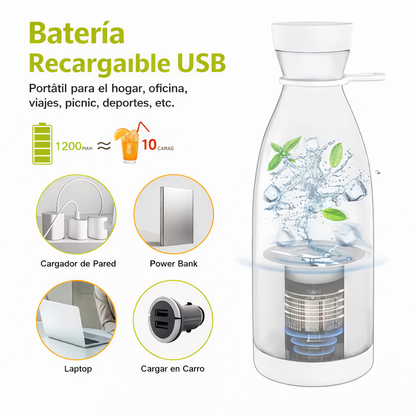 Vaso licuadora portatil y recargable